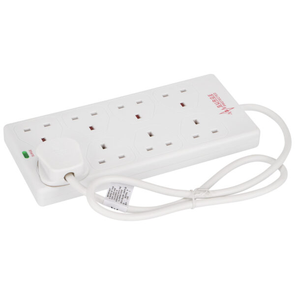 Pro Elec PEL00028 6 Way Individually Switched Extension Lead, 1 m, White
