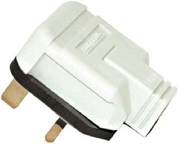 Heavy-Duty 13 Amp UK 3-Pin Mains Plug (White) | Heat-Resistant & Durable Power Plug for Home, Industrial & Workshop Use,BS1363-Certified,3 pin plug uk,13 amp plug uk,(PERMAPLUG)