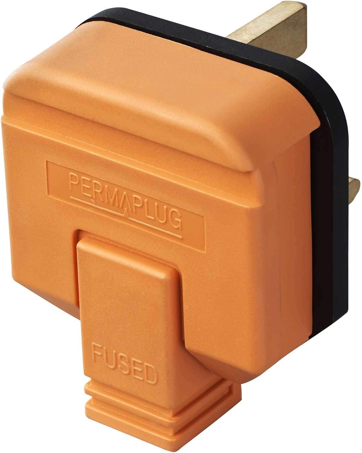 Heavy-Duty 13 Amp UK 3-Pin Mains Plug ( Orange) Pack of 5 | Heat-Resistant & Durable Power Plug for Home, Industrial & Workshop Use,BS1363-Certified,3 pin plug uk,13 amp plug uk,(PERMAPLUG)