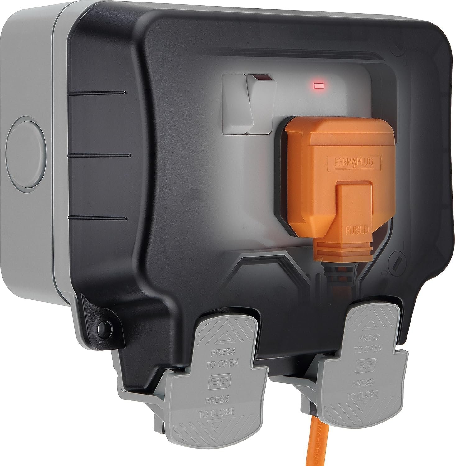 Heavy-Duty 13 Amp UK 3-Pin Mains Plug ( Orange) Pack of 2 | Heat-Resistant & Durable Power Plug for Home, Industrial & Workshop Use,BS1363-Certified,3 pin plug uk,13 amp plug uk,(PERMAPLUG)